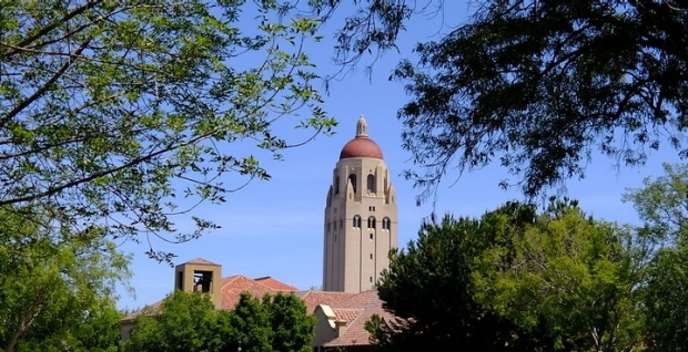 Hoover Tower landscape from Clinton Louie