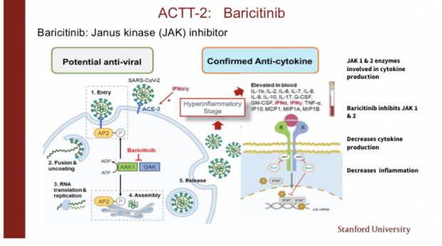 Baricitinib is a JAK inhibitor