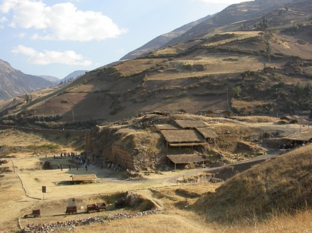 A view of Chavin de Huantar, the dig site for John's archaeological work