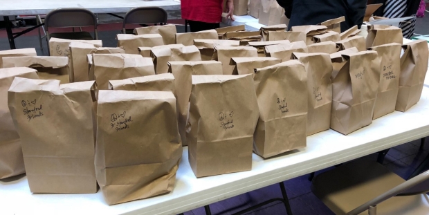 Bagged meals for Project WeHOPE