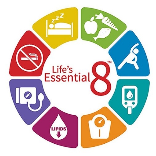 Life's Essential 8 logo, American Health Association